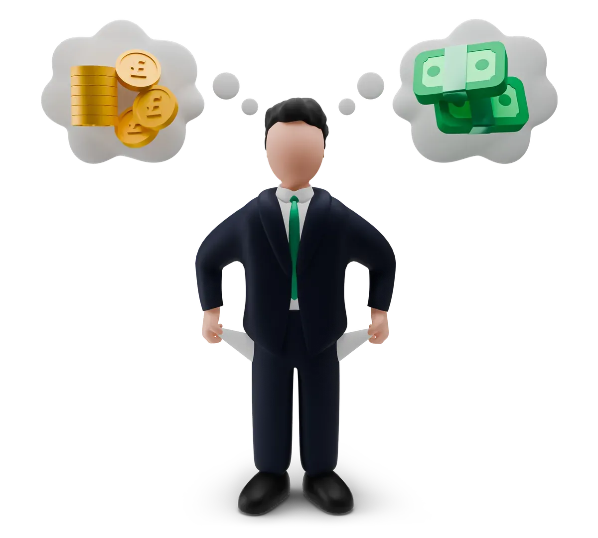 3D illustration comparing the cost of MDR with building an in-house 24/7 SOC