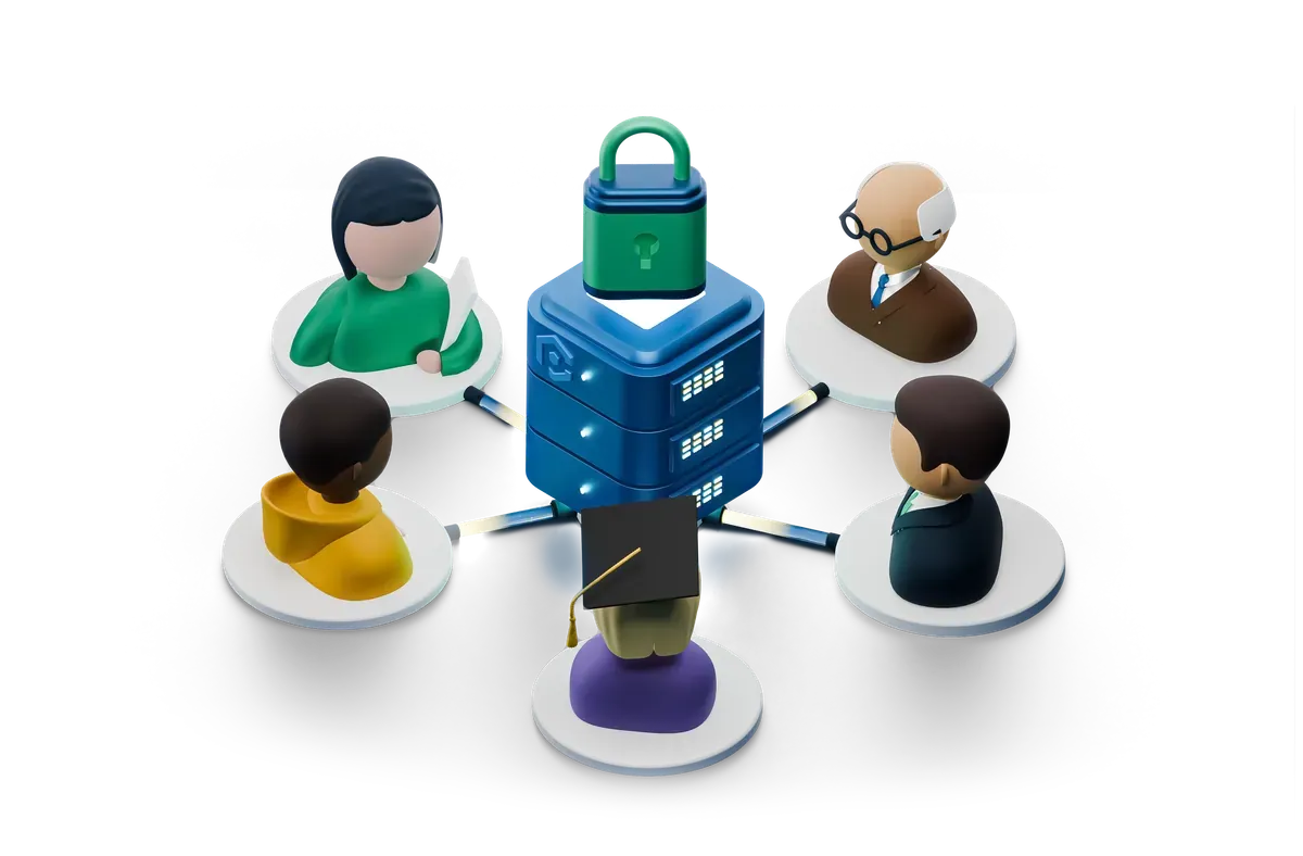 3D illustration of human SOC analysts investigating alerts rather than forwarding them