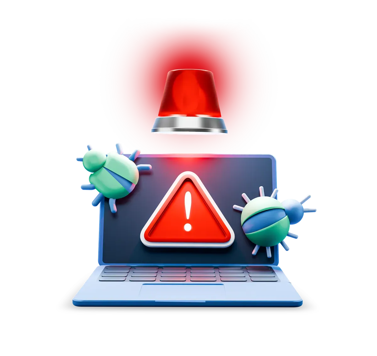 3D illustration of expert incident response containing a cyber attack