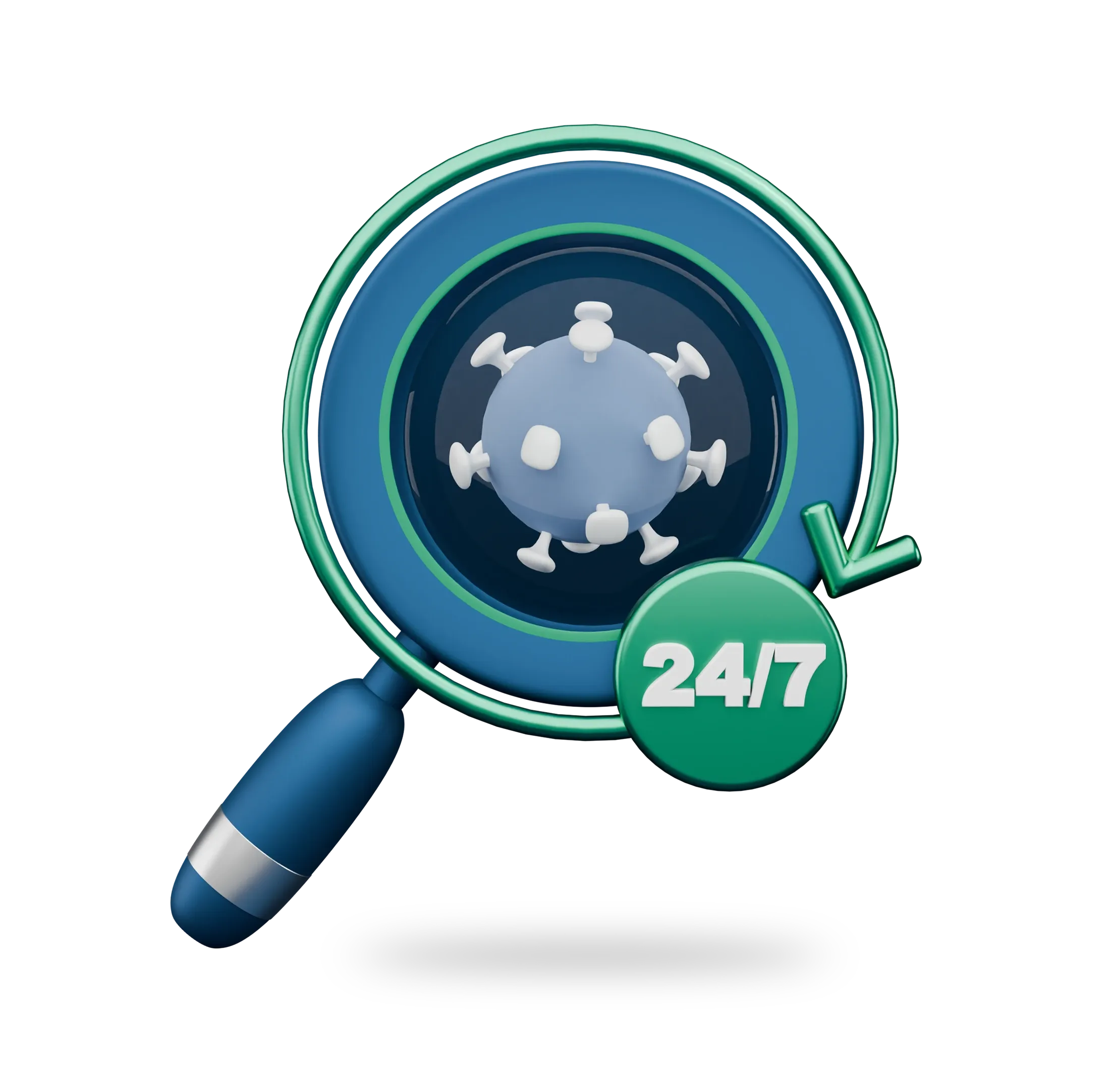 3D illustration of CyPro's 24/7 cyber security monitoring